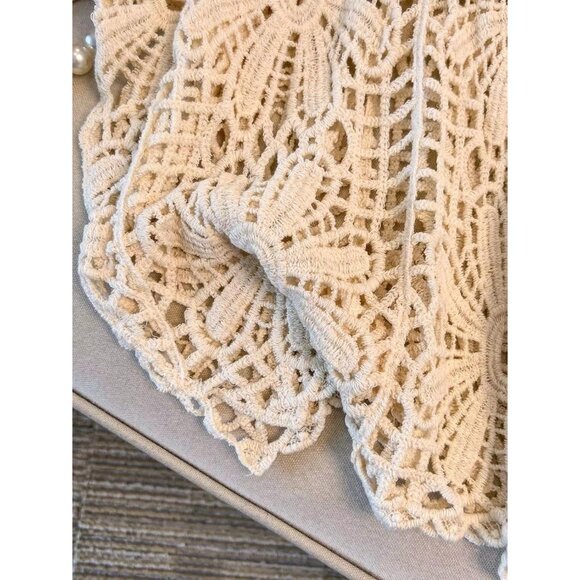 Women's Plus Size Crochet Boho Sweater Beach Cover Up Off Shoulder - Picture 4 of 7